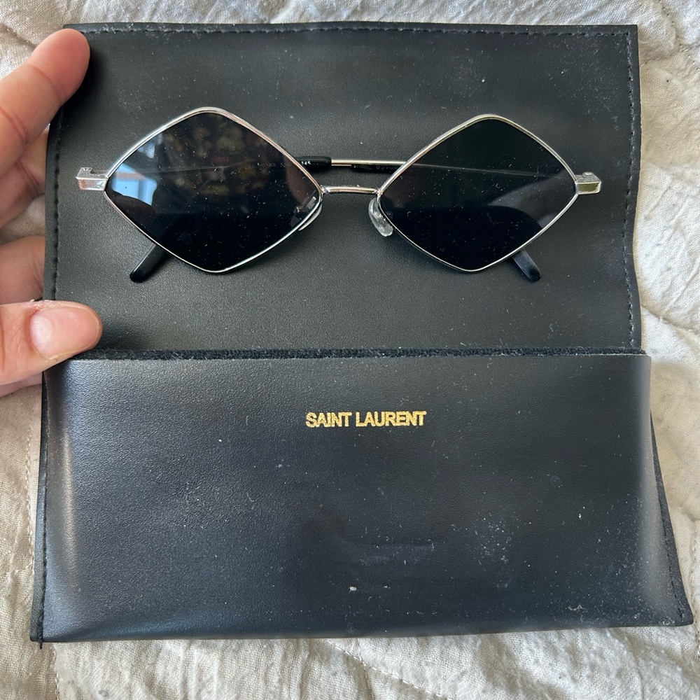 Saint Laurent Lisa 302 Black Diamond Frame Sunglasses
